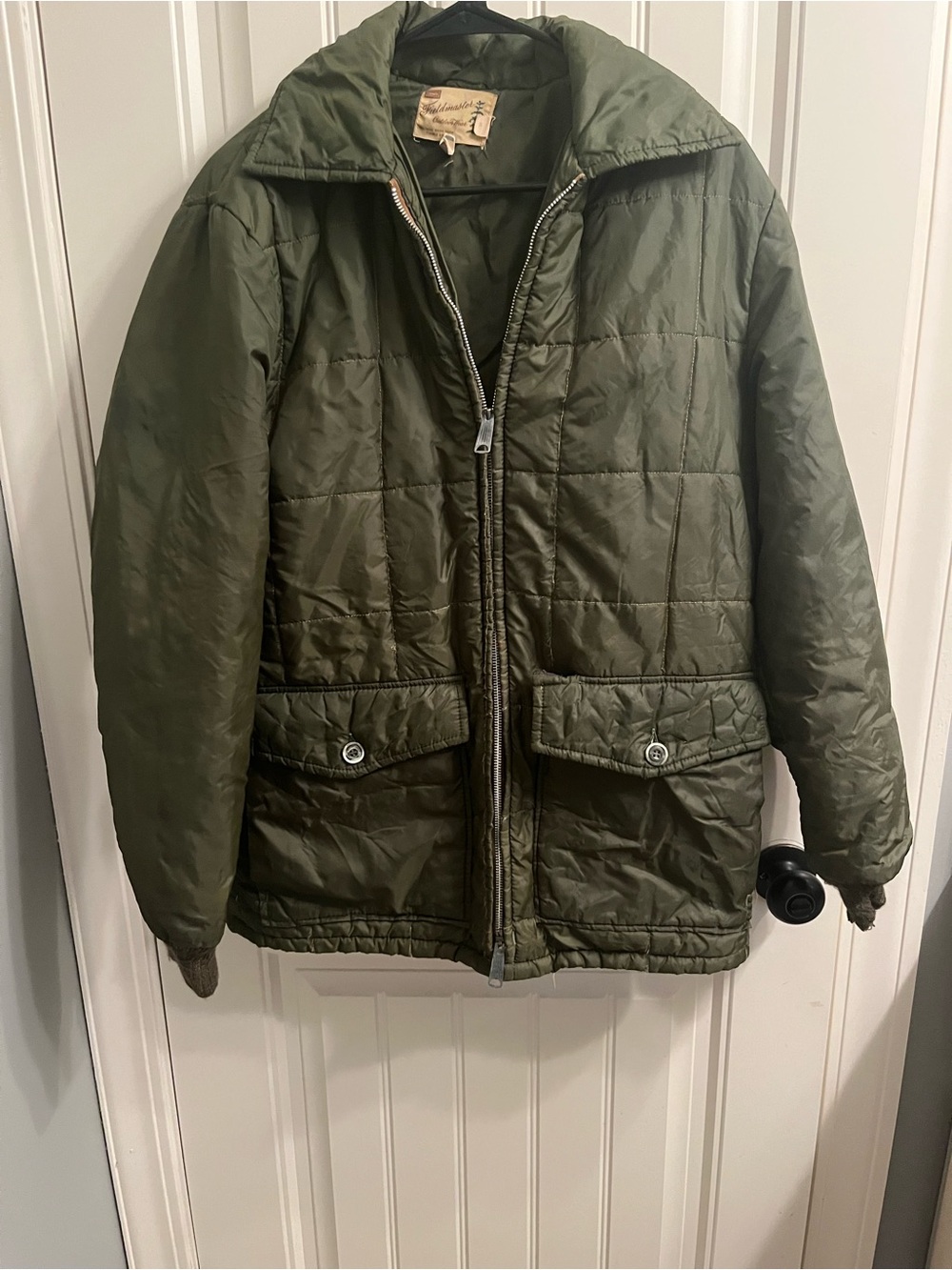 Vintage Men’s Sears Olive Green Quilted Puffer Jacket